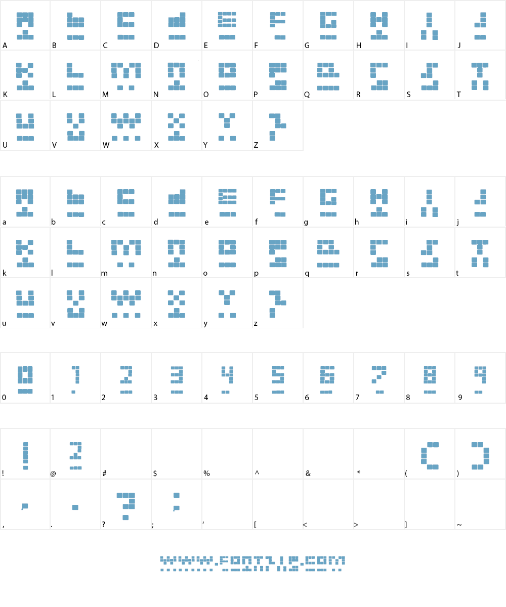 NEW TETRIS Font Character