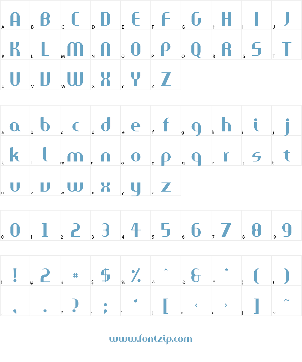 Aparta Font Character