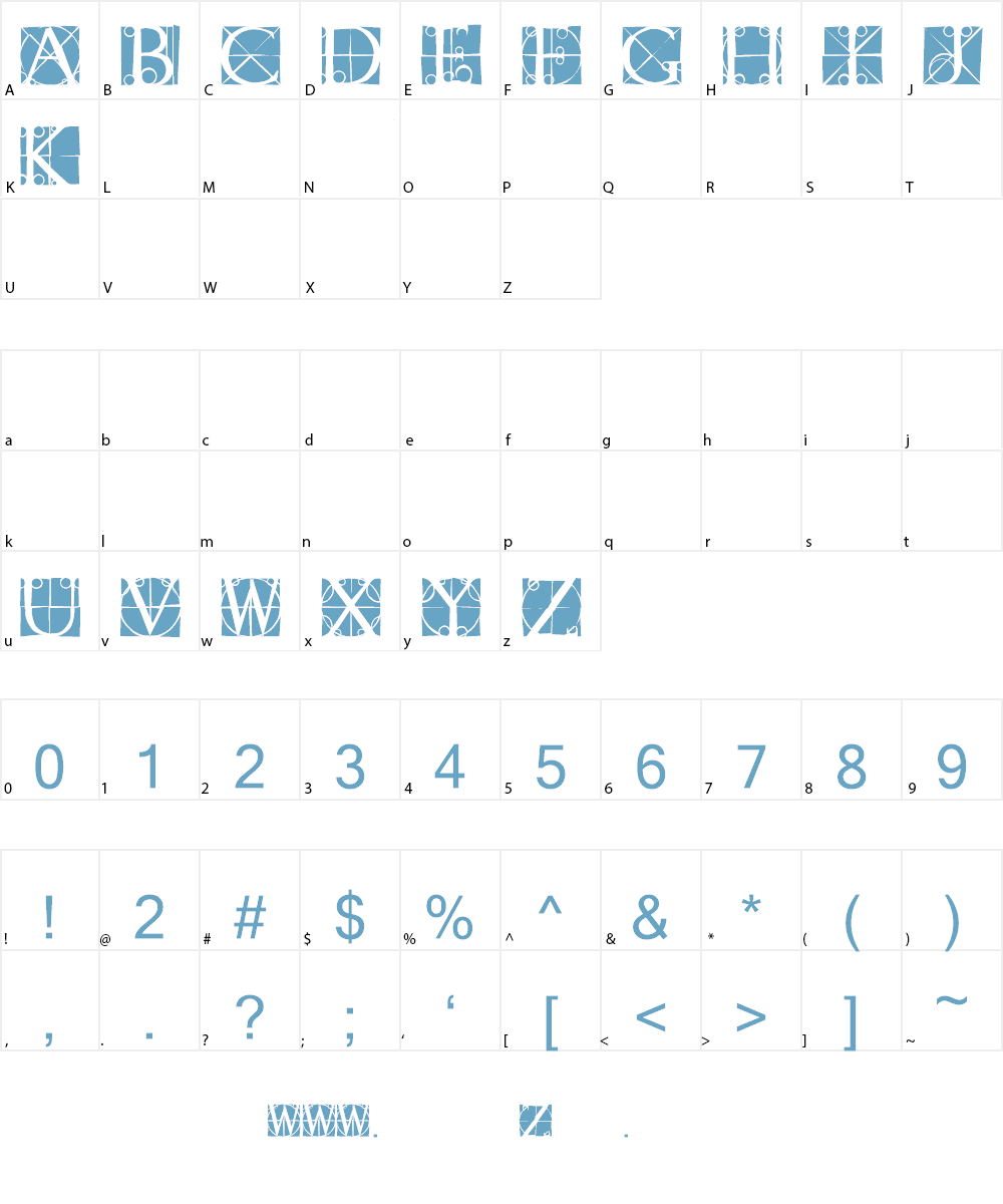 CapsRandomish Font Character