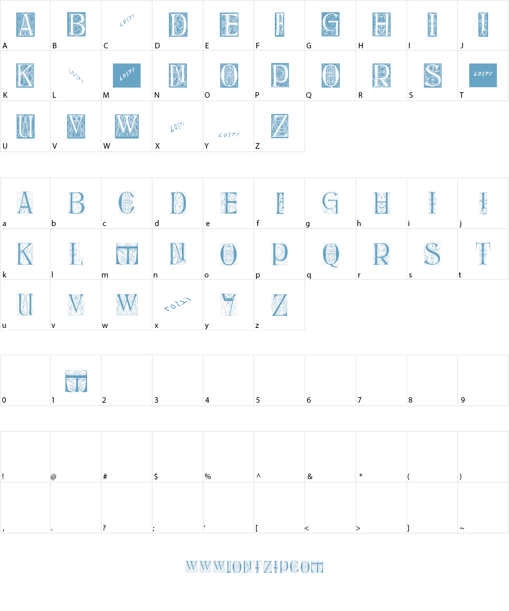 DelitschInitialen Font Character