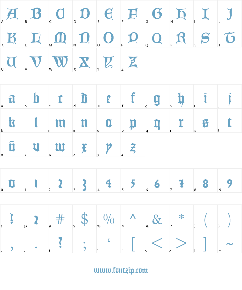 JoeCaxton Font Character