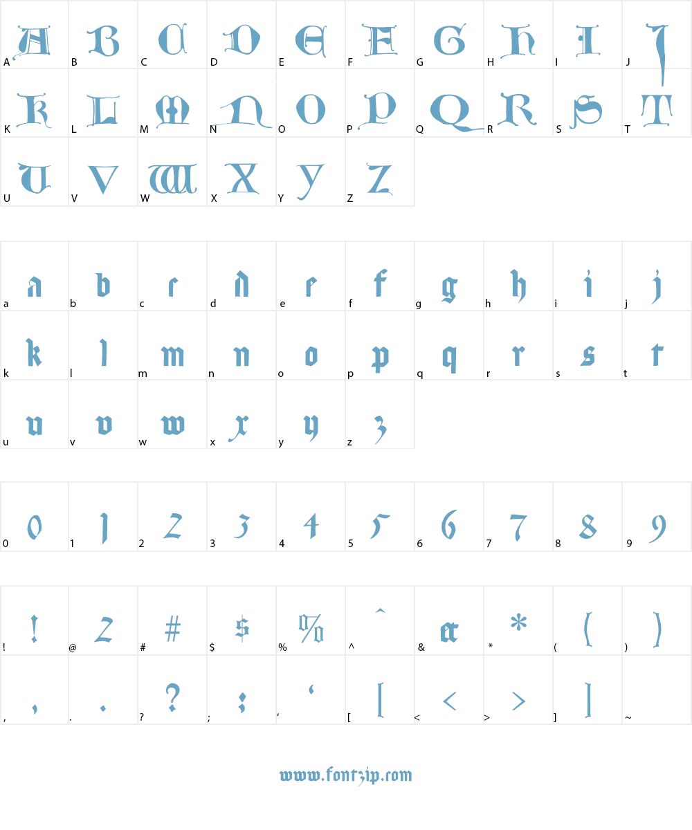 LombardPlattfuss Font Character