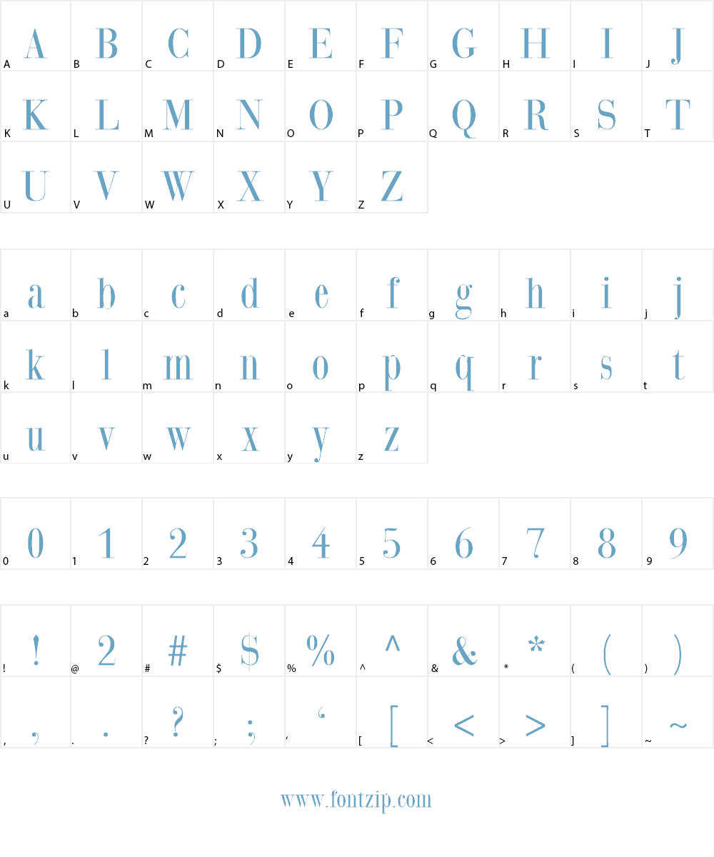 GiambattistaDueMille Font Character