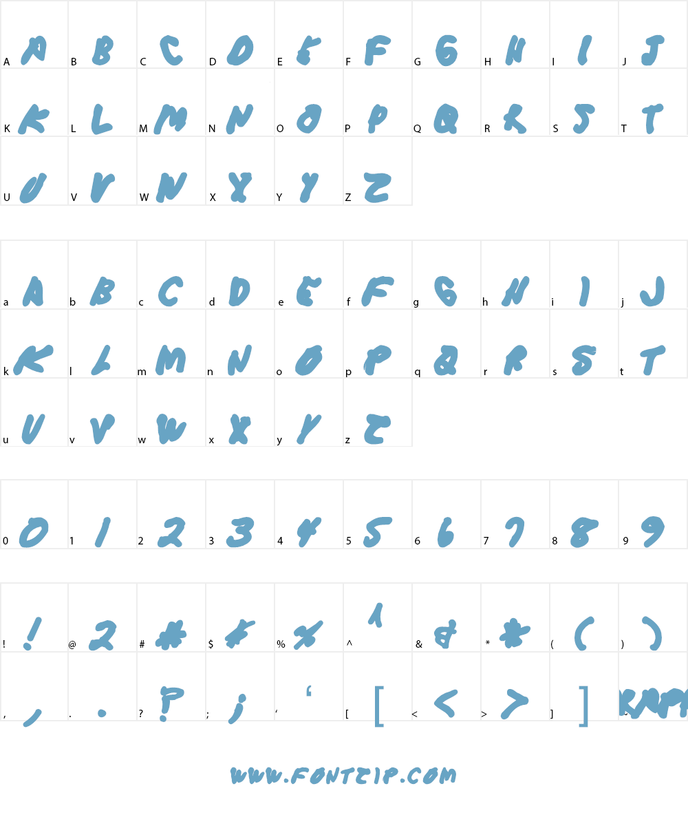 FeltCrappyDan Font Character
