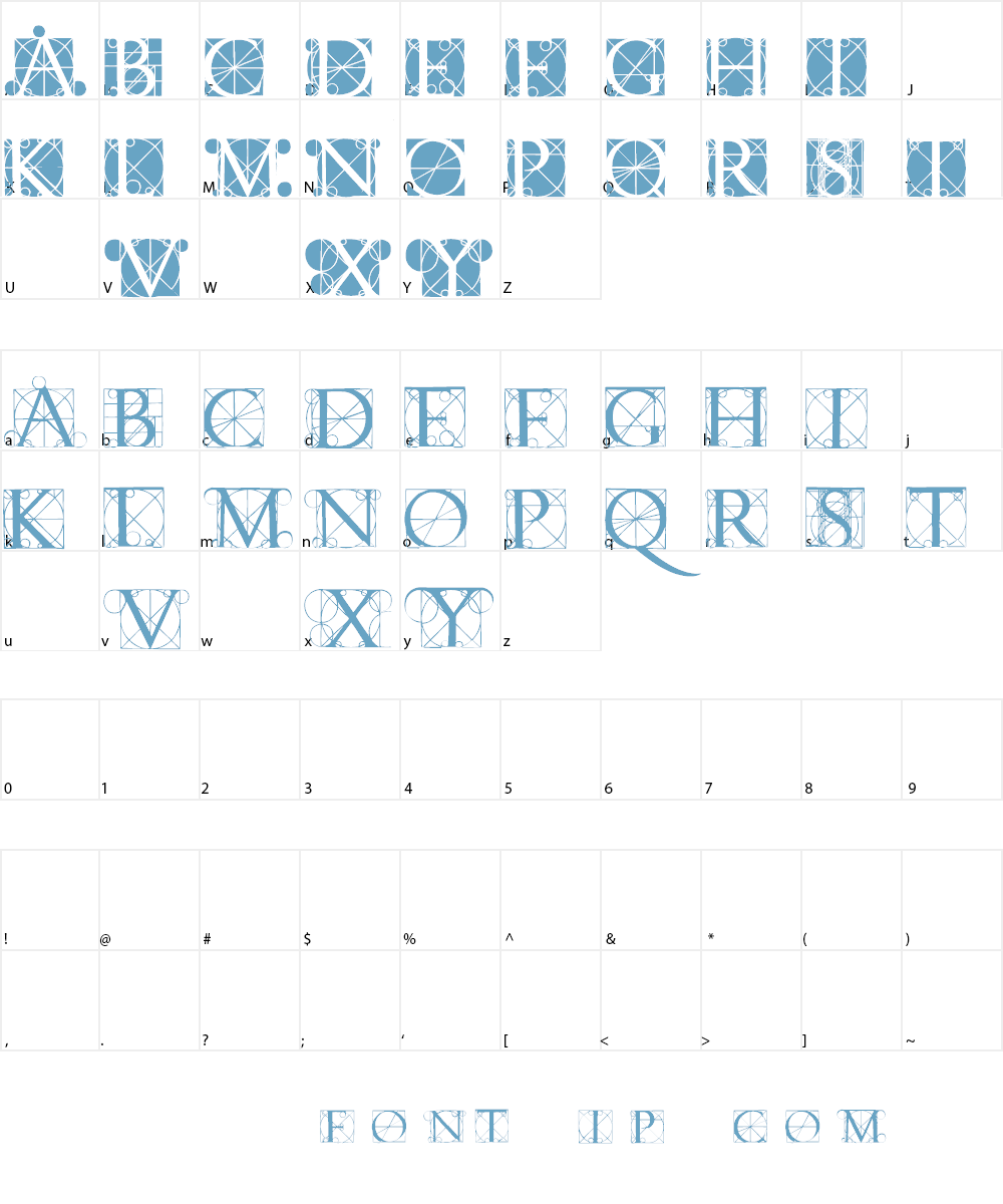 LucaPacioliCaps Font Character
