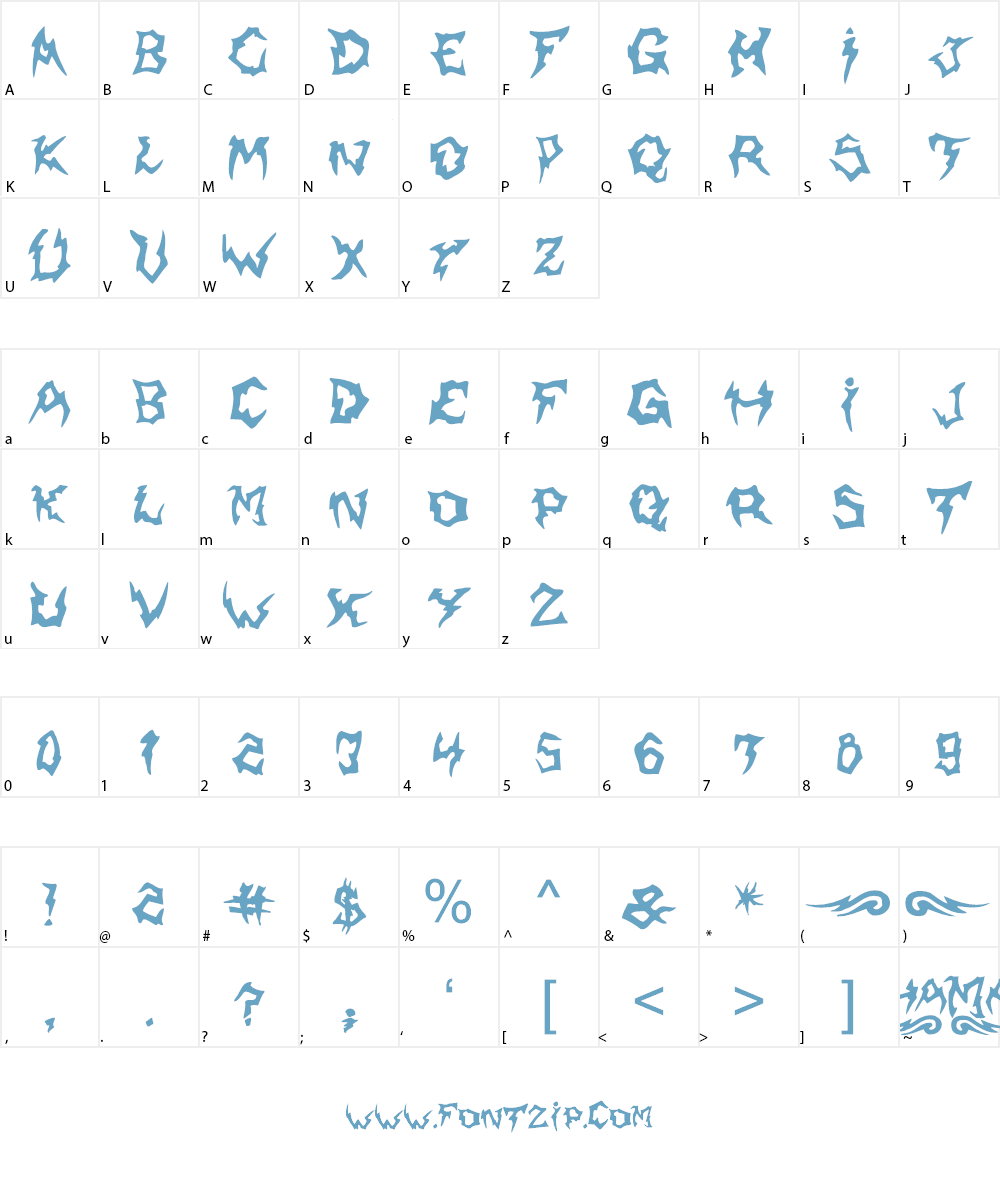 Shaman Font Character