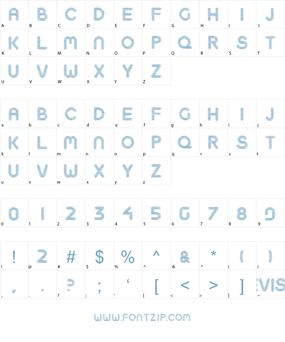 Television Font Character