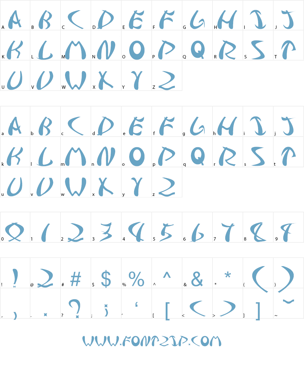 Samurai Font Character