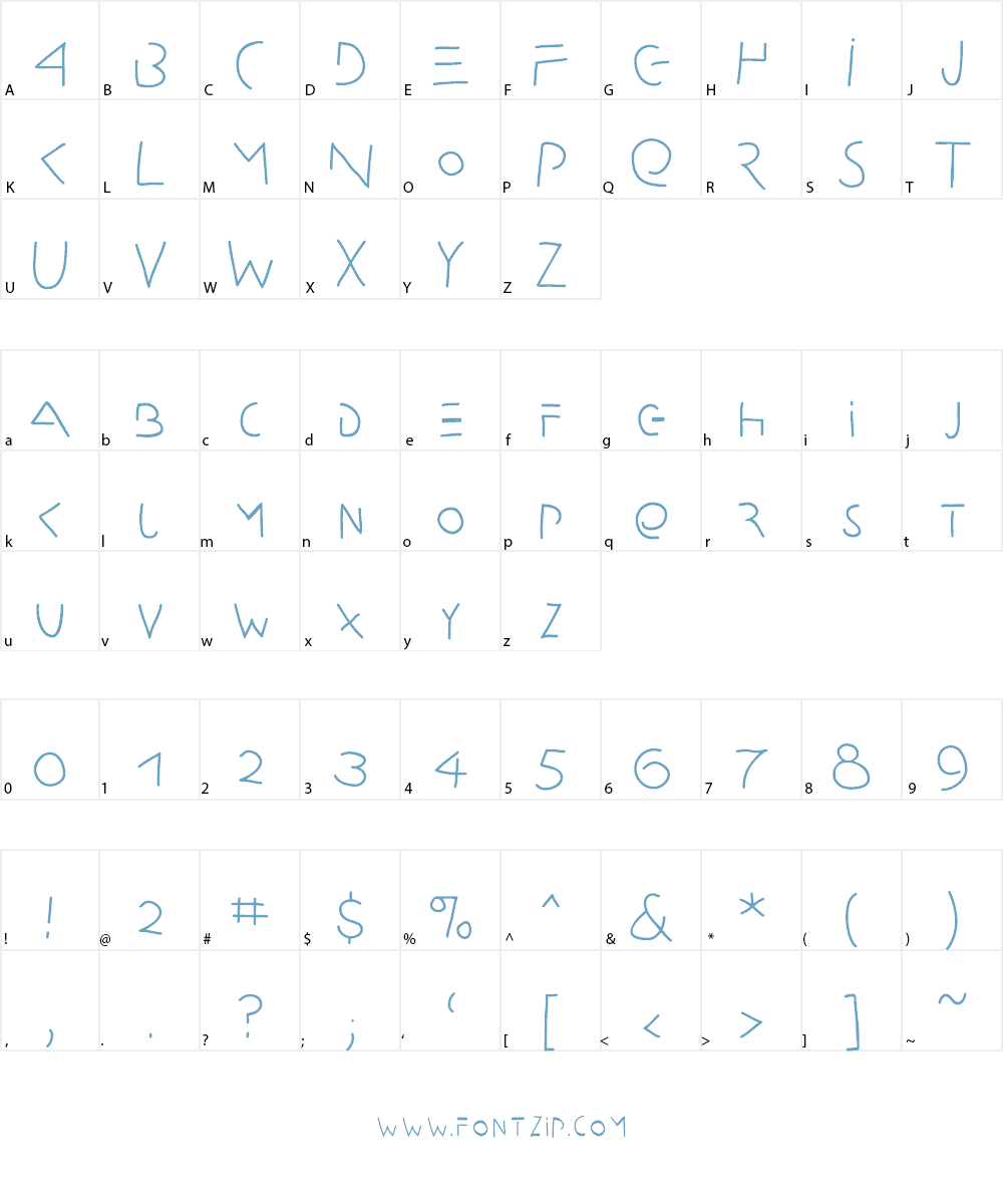 Amputation Font Character