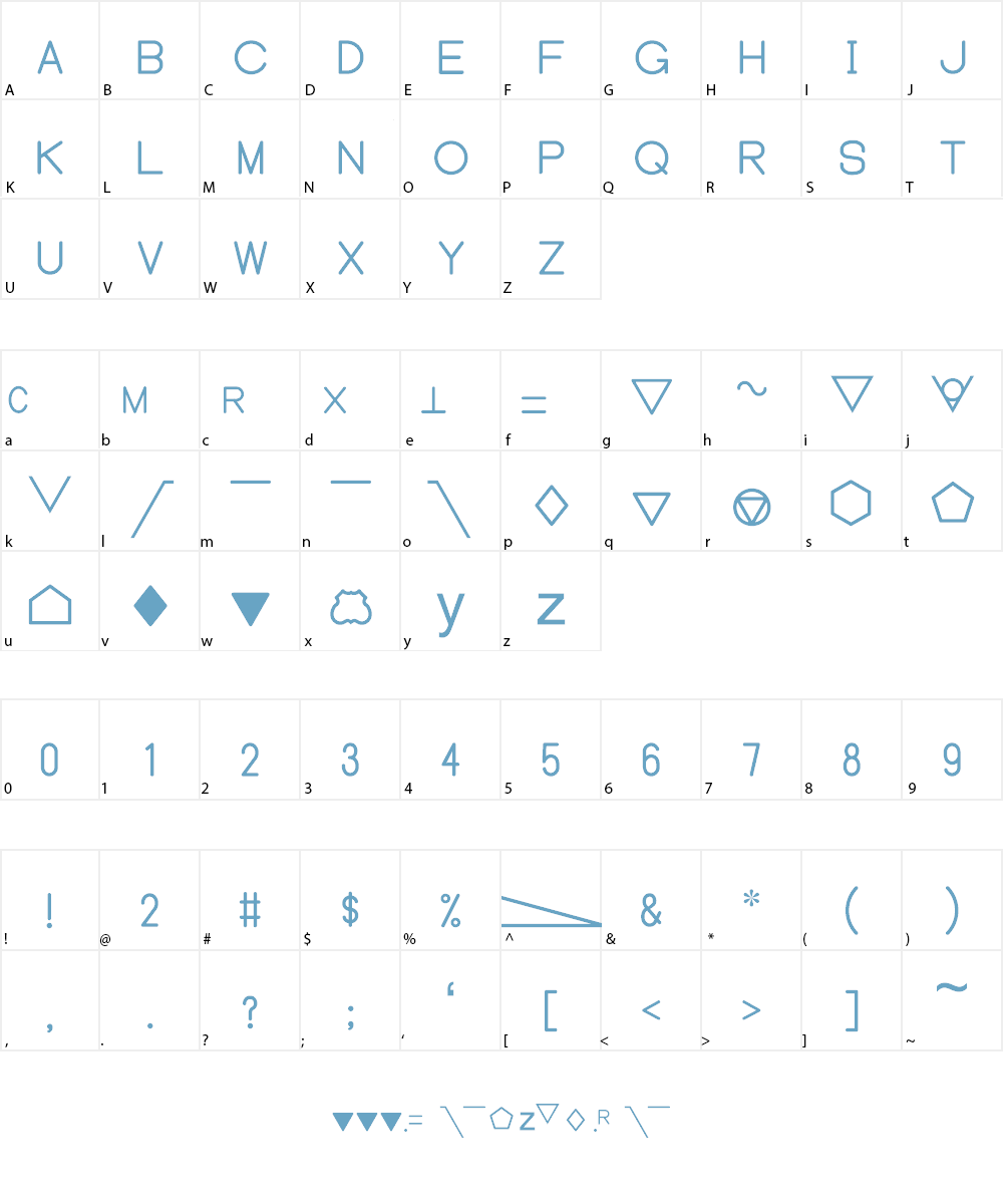 WeldSymbols Font Character