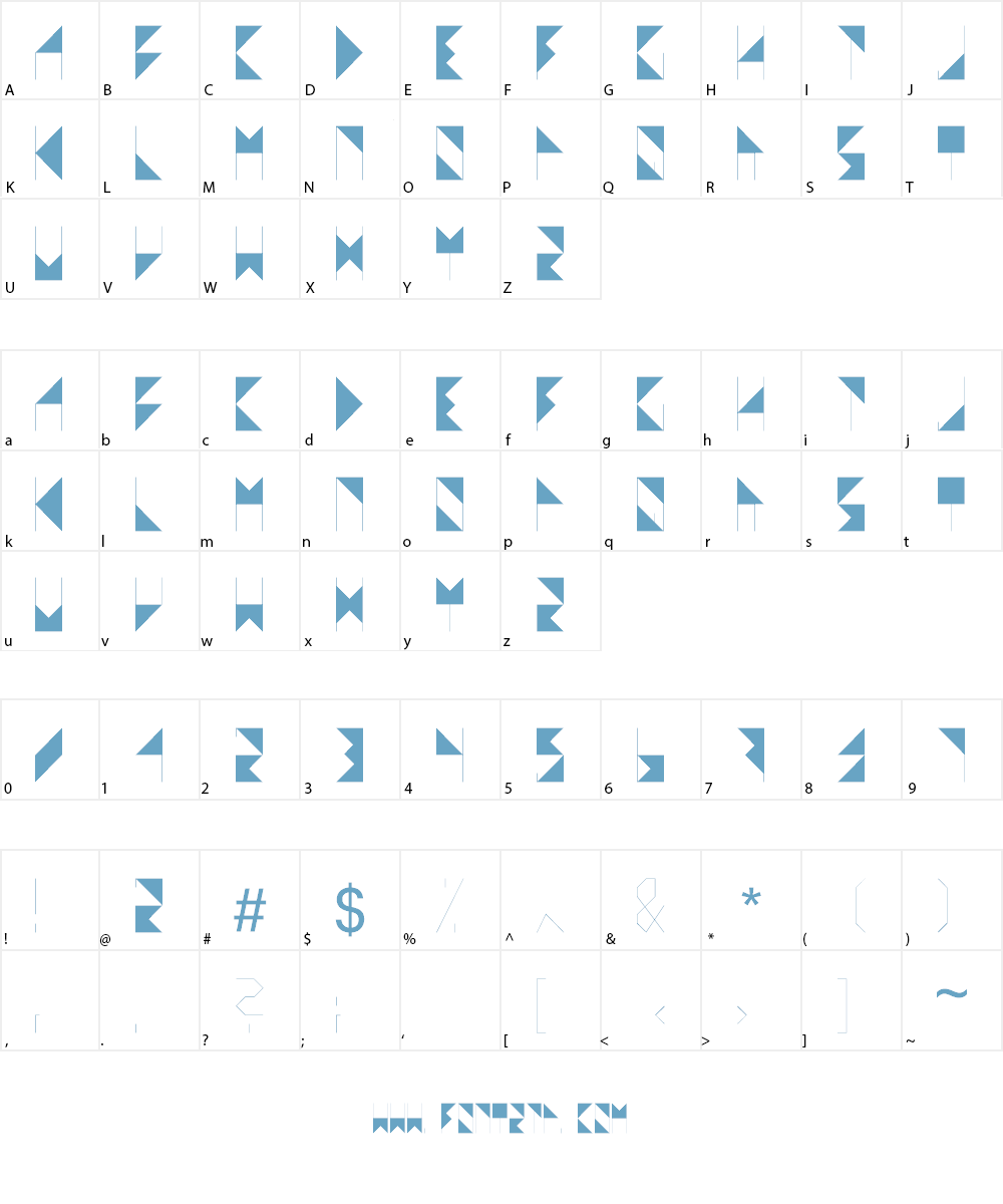dreieck_rw Font Character