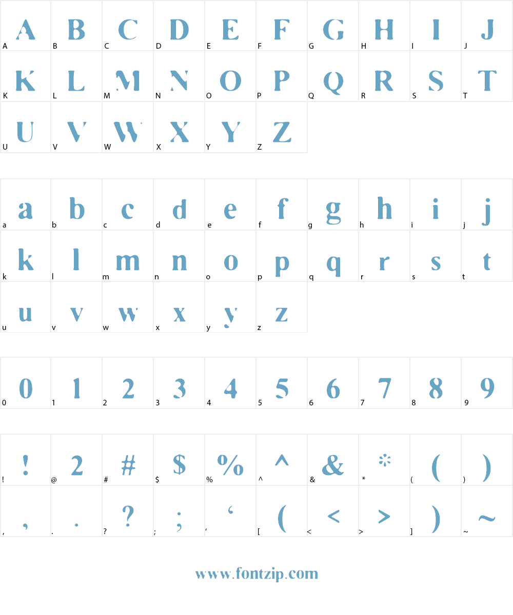AB Dent Font Character