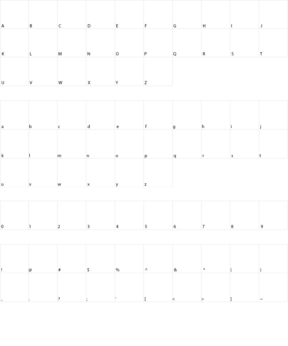 AB Futurun Font Character