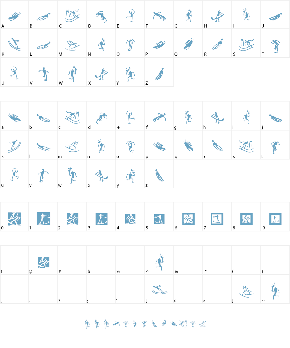 WinterSports Font Character