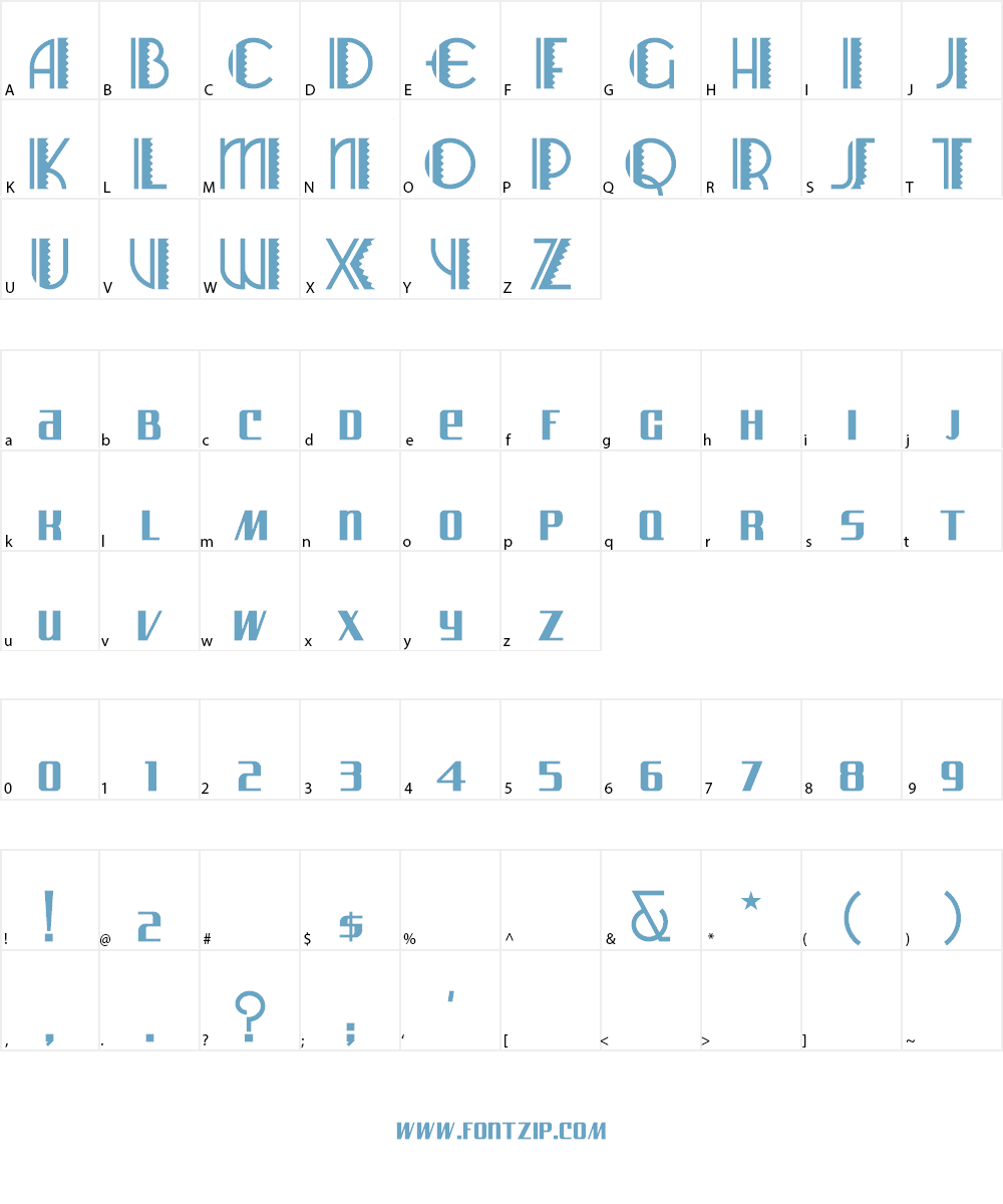 Arizona Airways NF Font Character