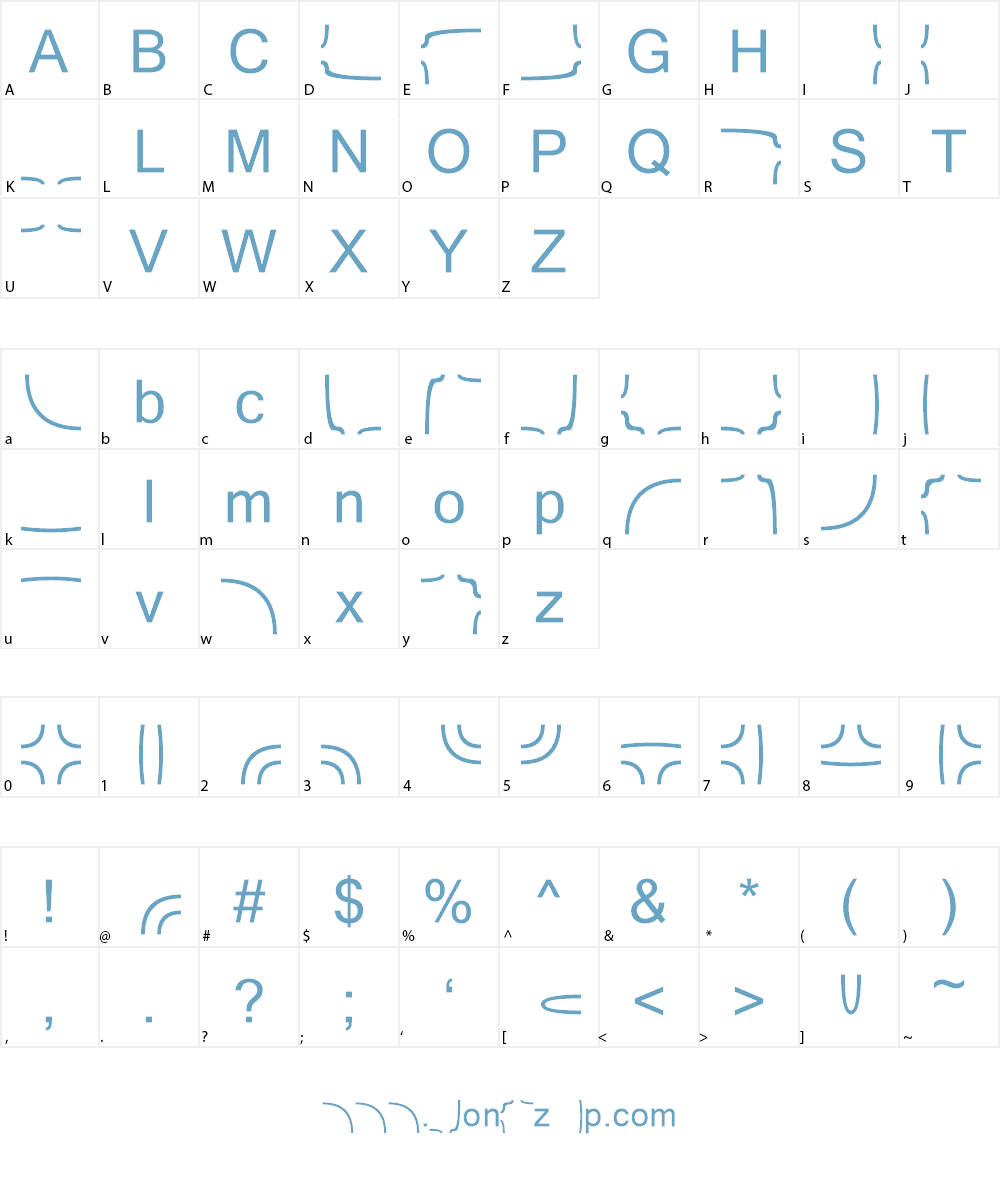 Maze Maker Caverns Level 2F Font Character