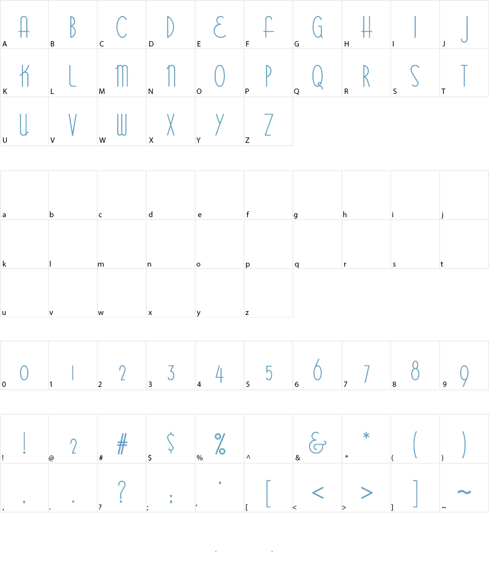 Bittersweet Font Character