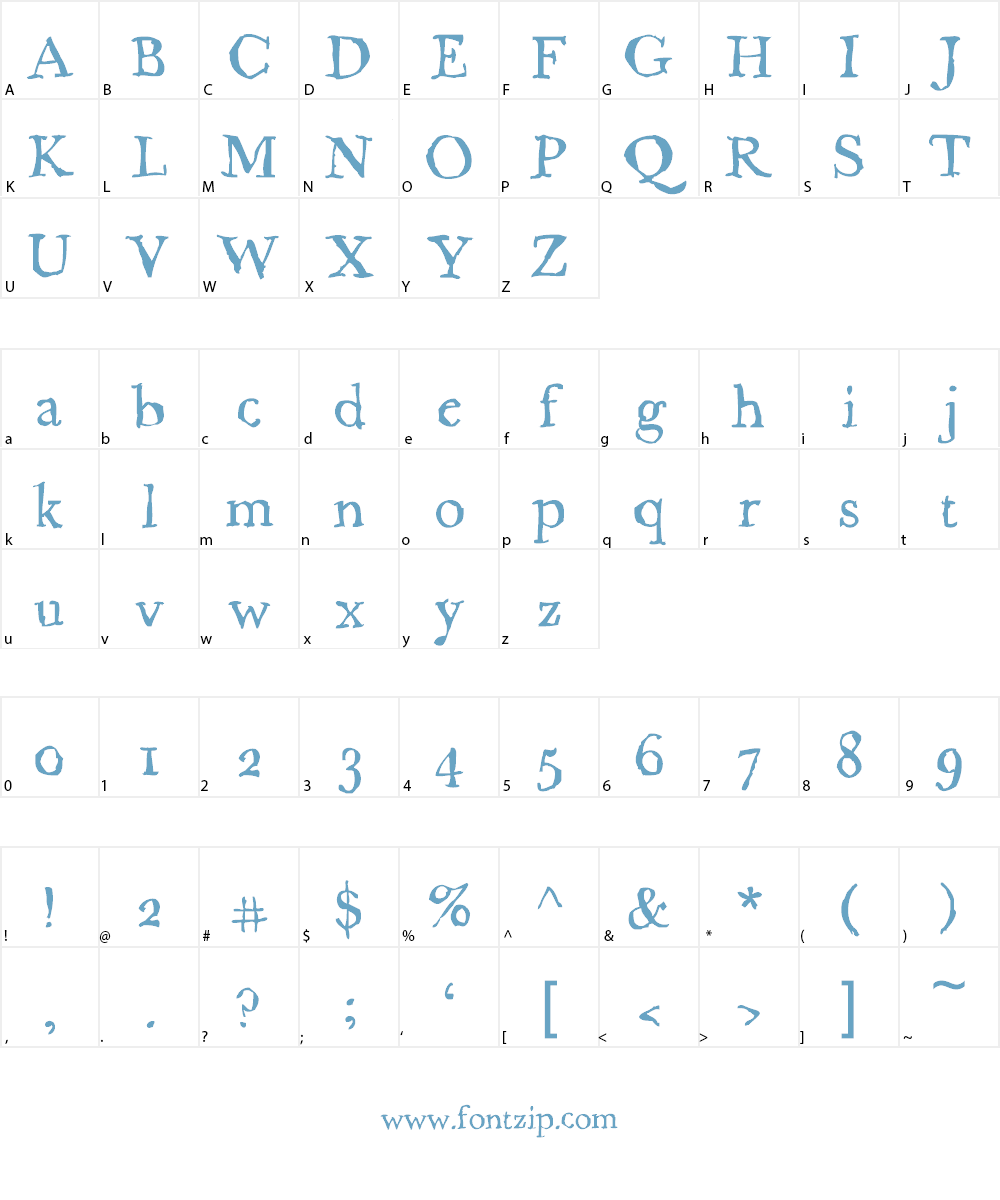 Caslame Font Character