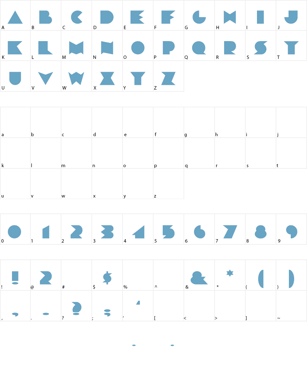 Chainsaw Geometric Font Character