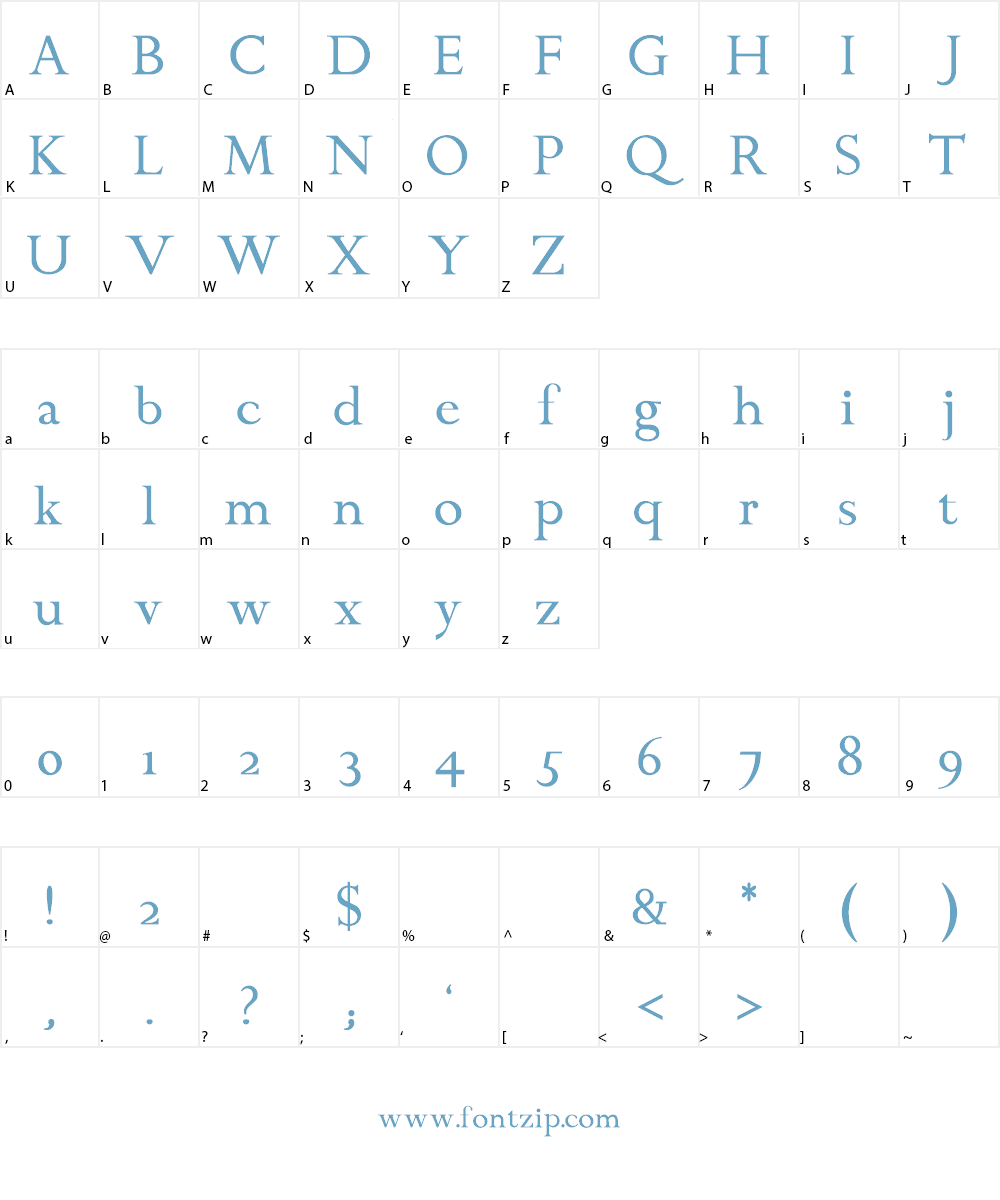 Chanticleer Roman Font Character