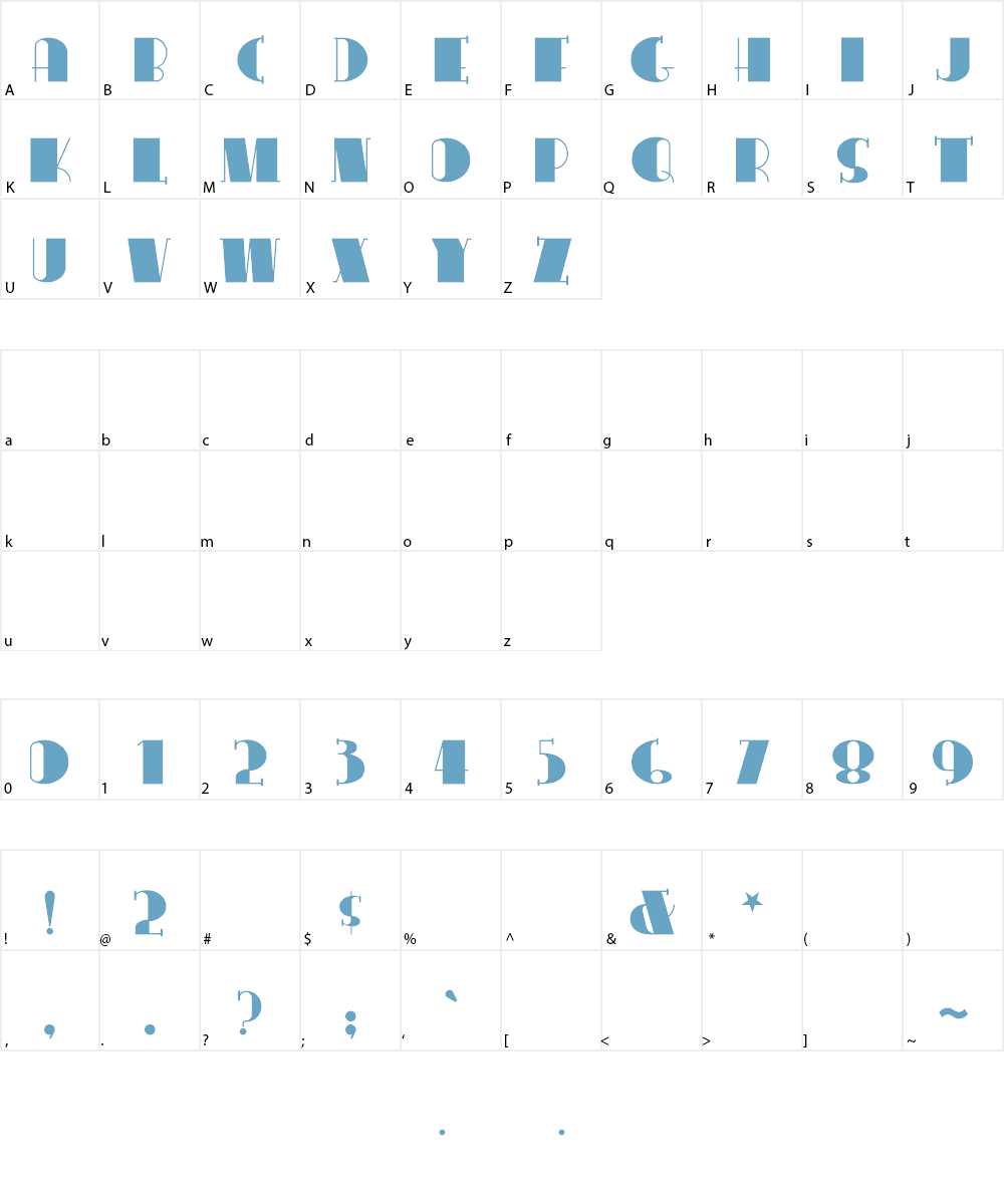 Conga Line Font Character