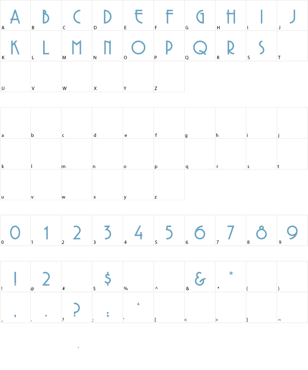 Copasetic Font Character