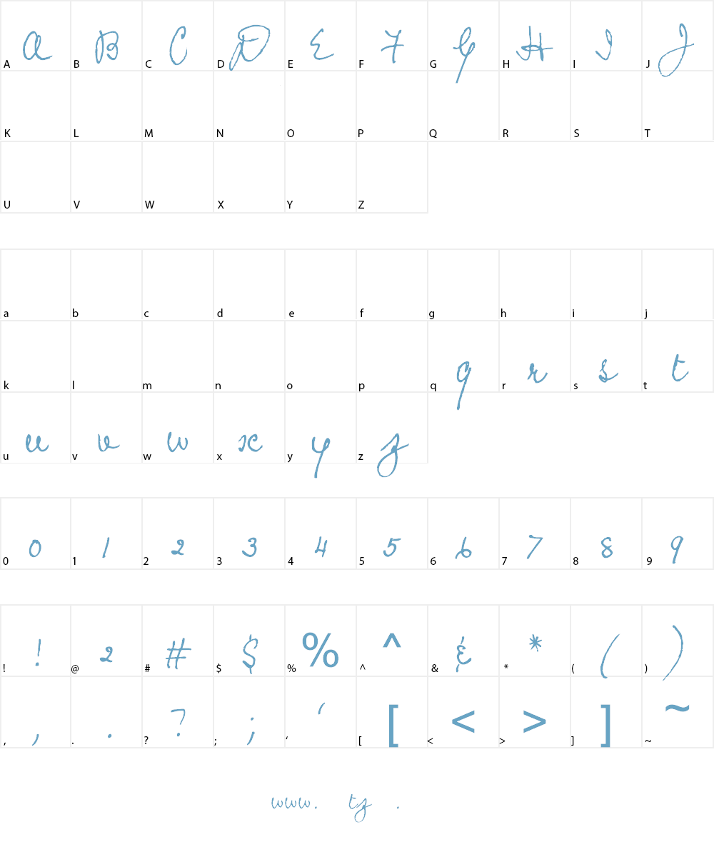 Prophecy Script Font Character