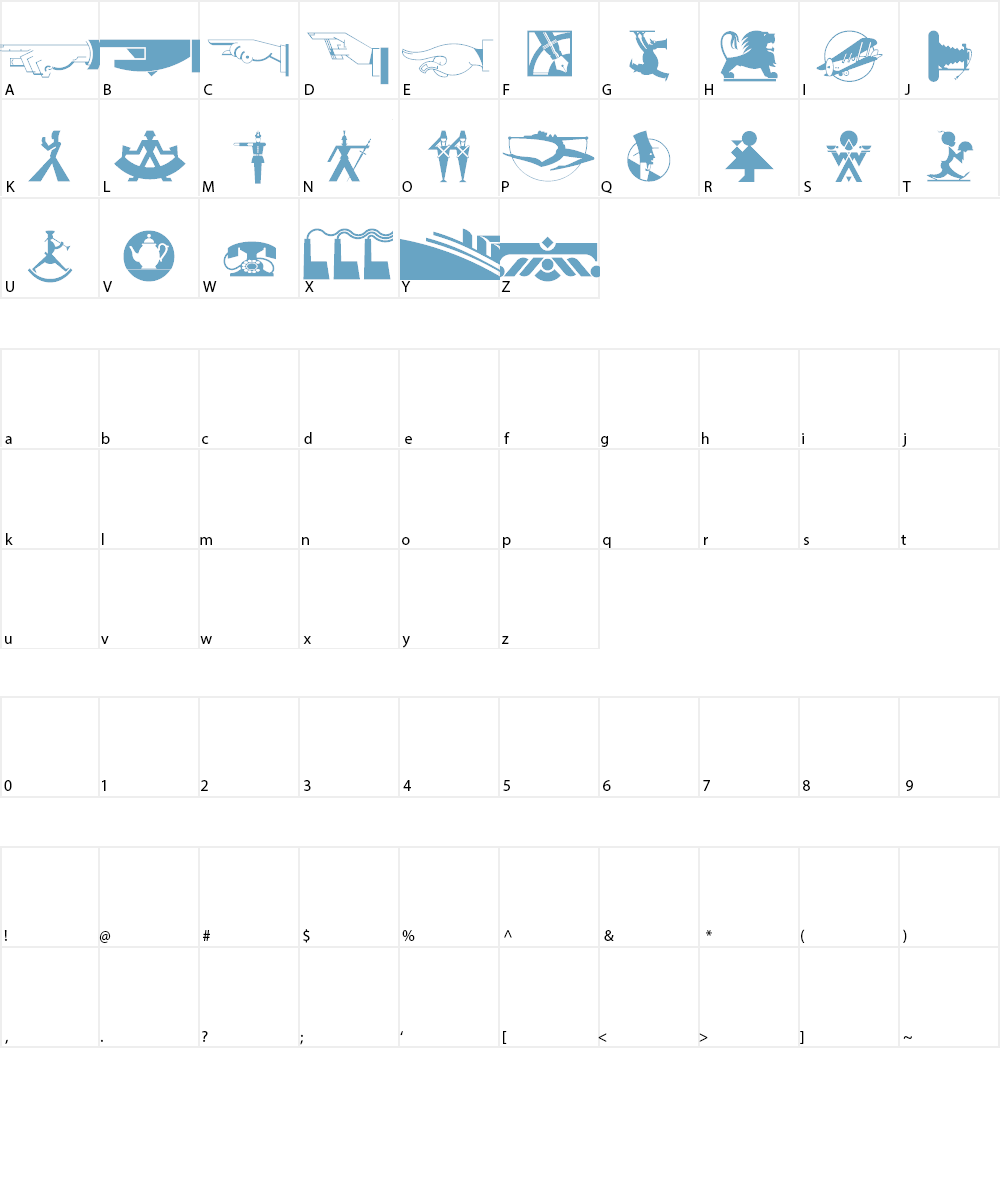 Deco Dingbats 1 Font Character