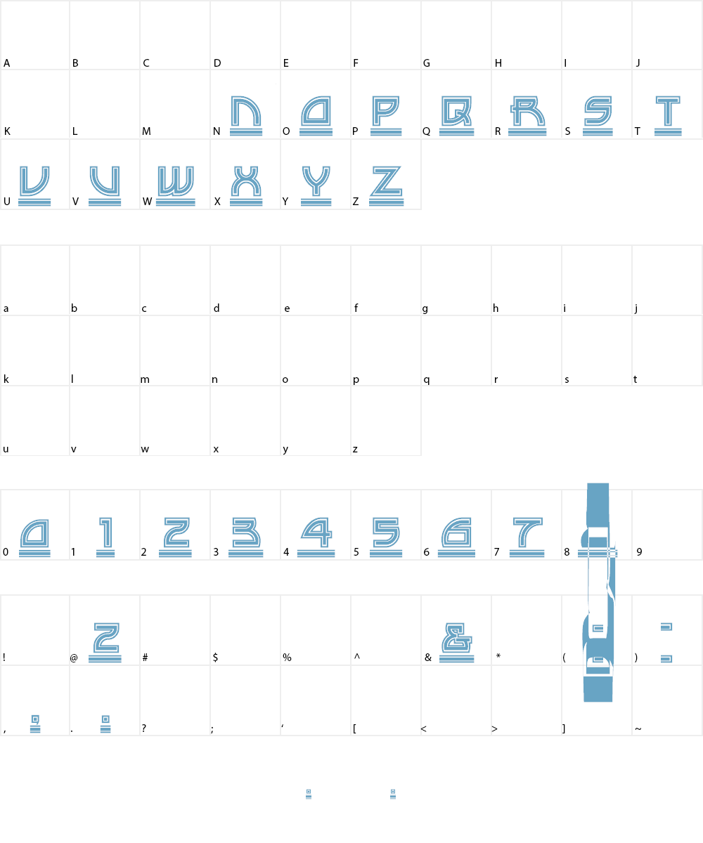Drive-Thru Font Character