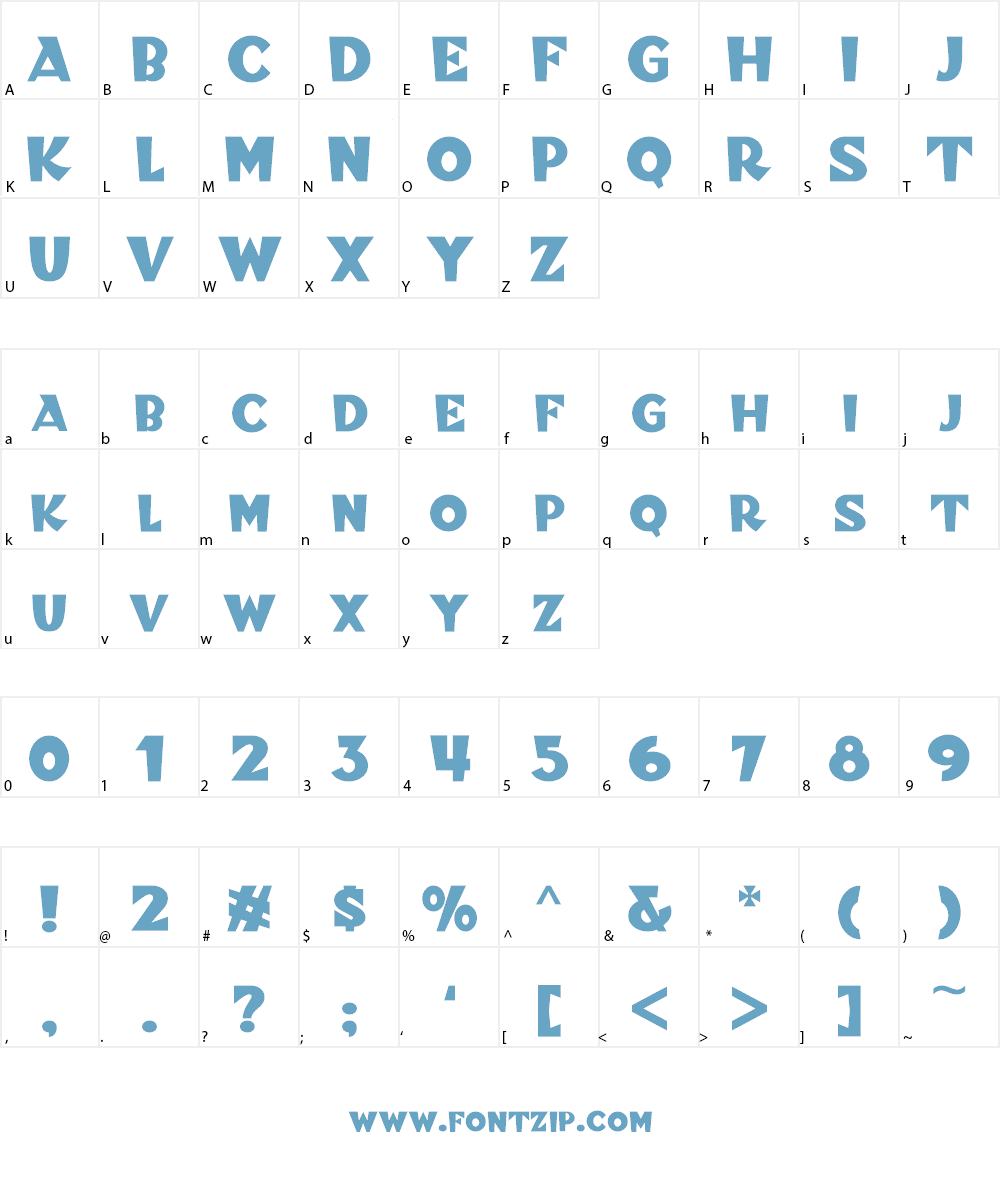 Blitzkrieg NF Font Character