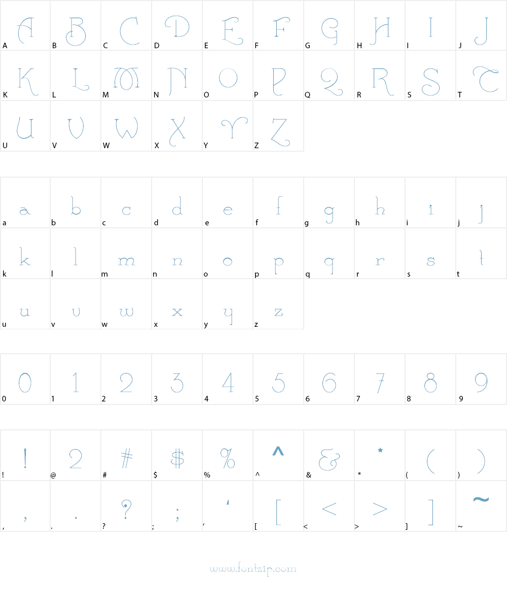 Calamity Jane NF Font Character