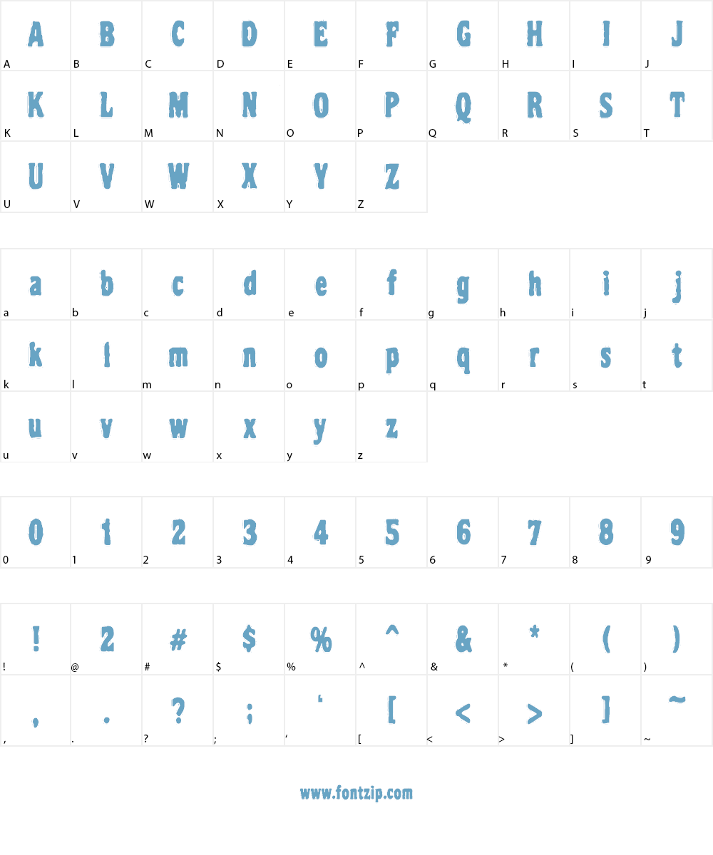VTC-NightOfTheDrippyDead Font Character