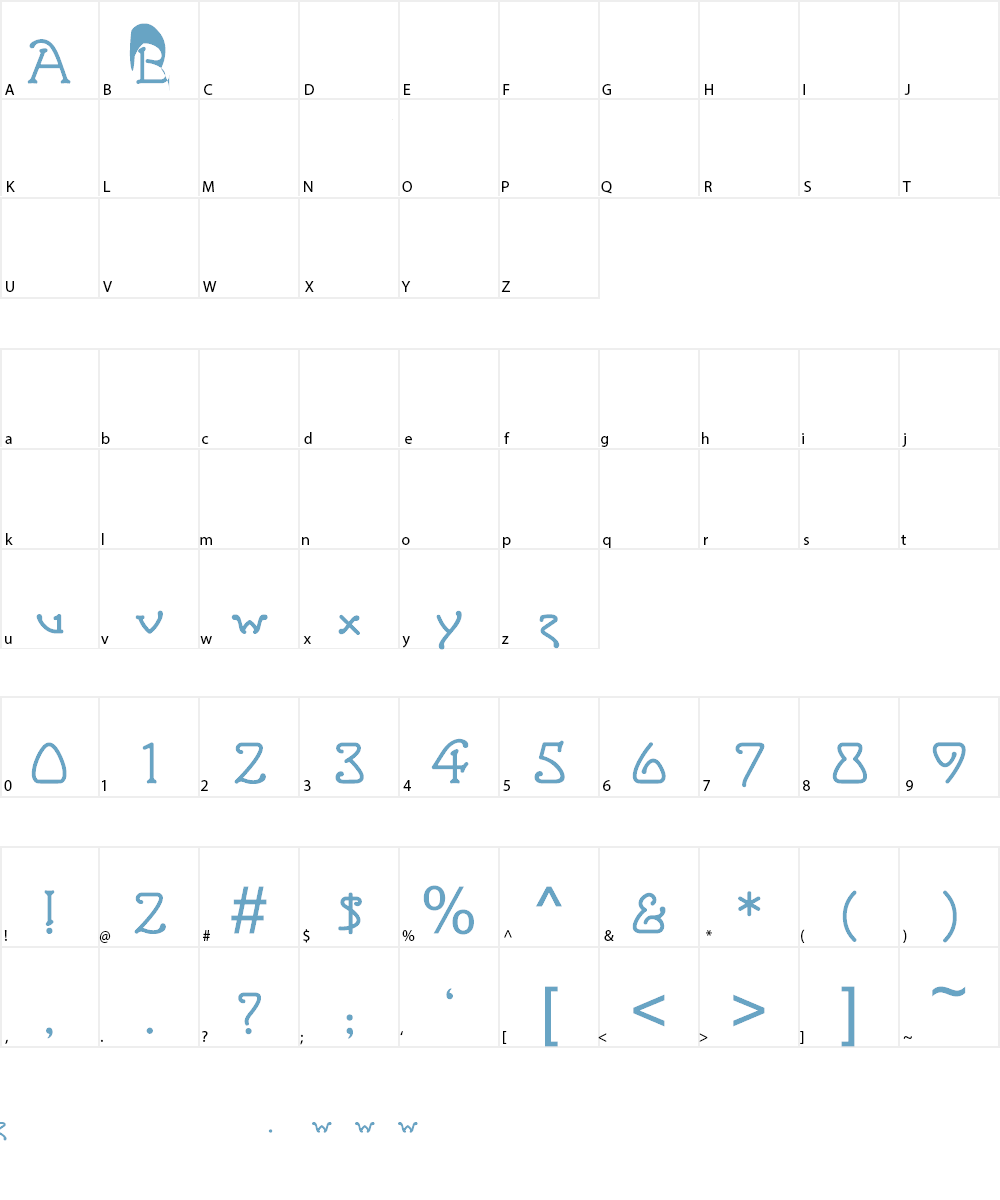 Grasshopper Font Character