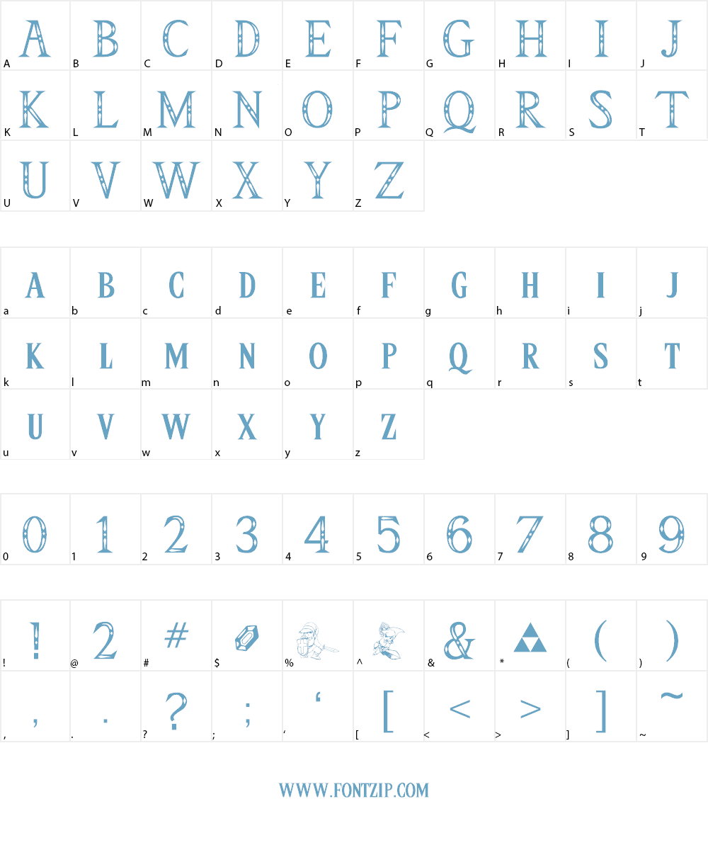 Triforce Font Character
