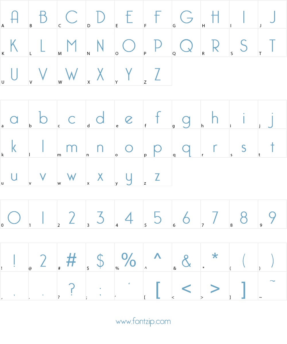 Bellerose Font Character