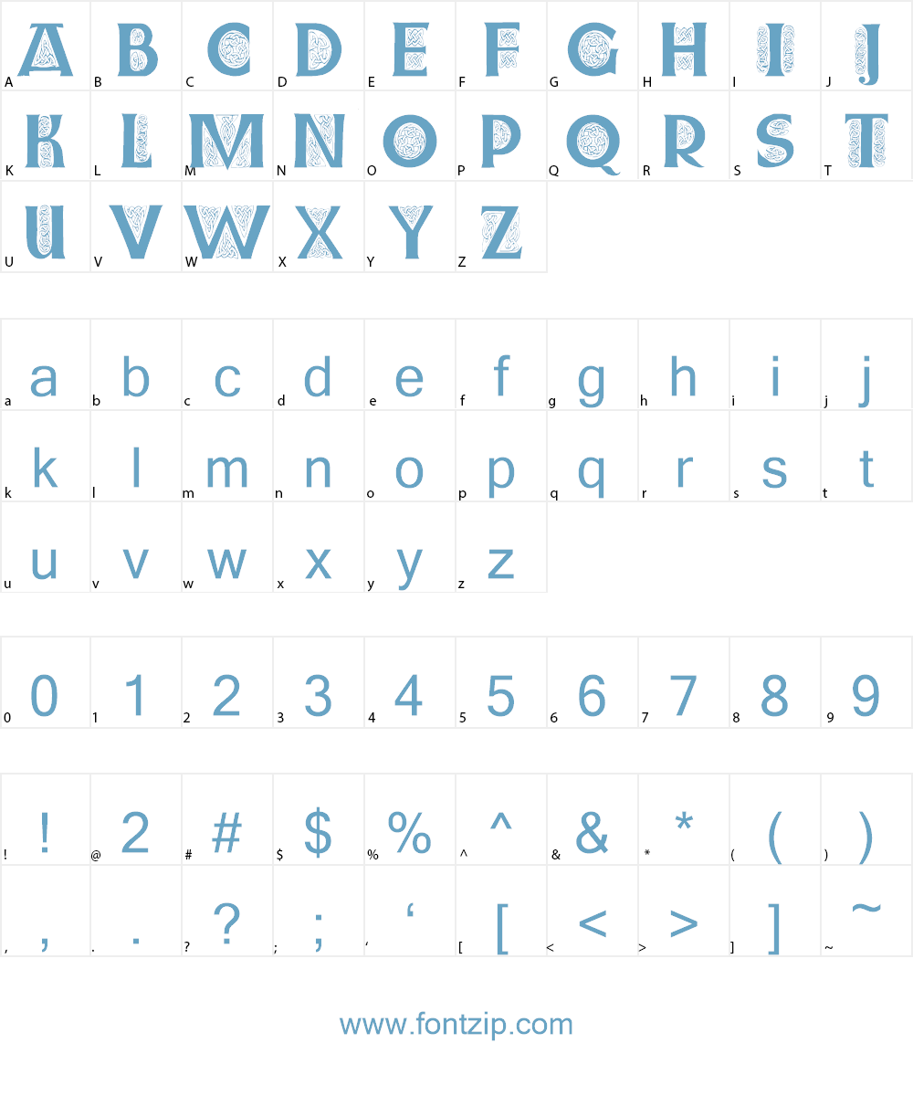 Farnoe Initials Font Character