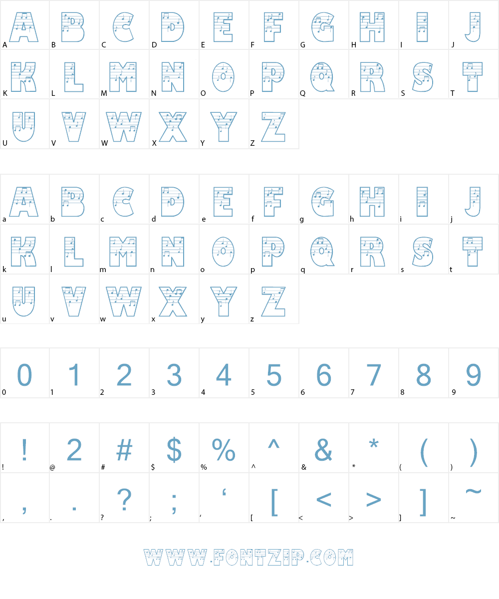 DTNoted Font Character