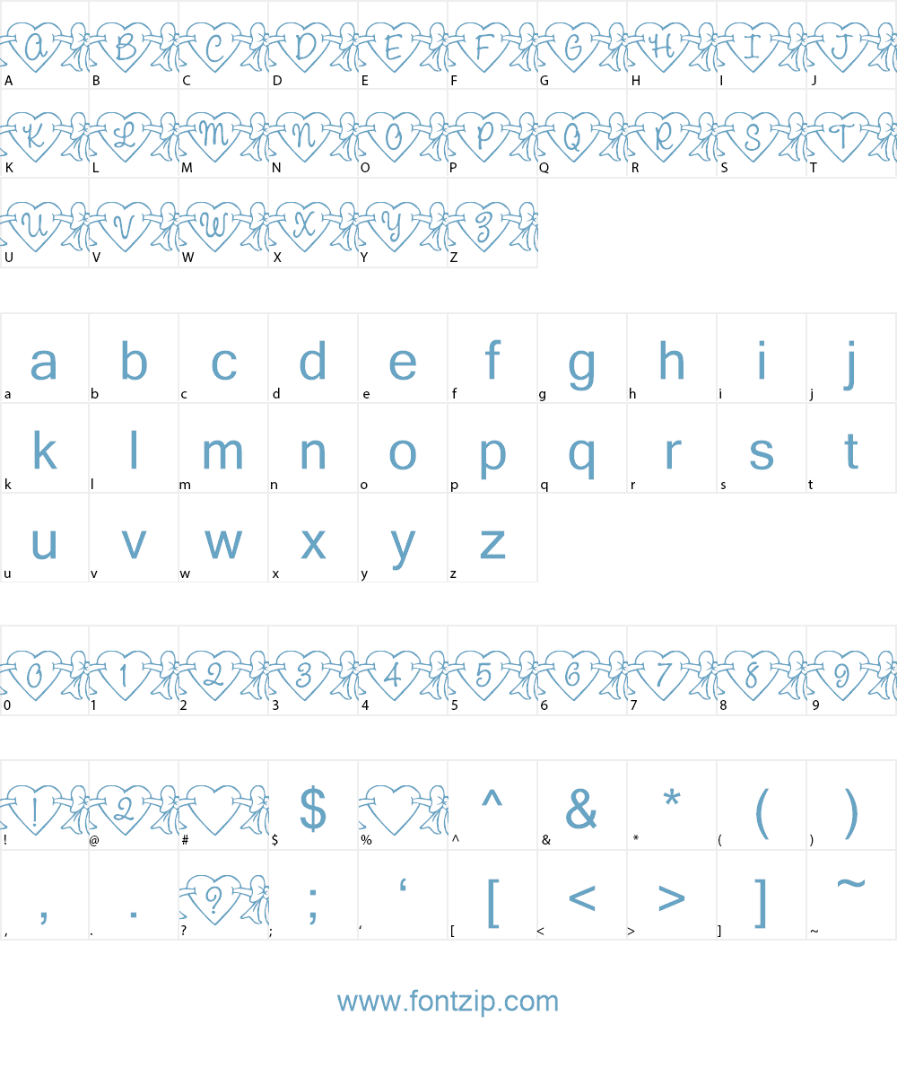 RMBowhrt Font Character