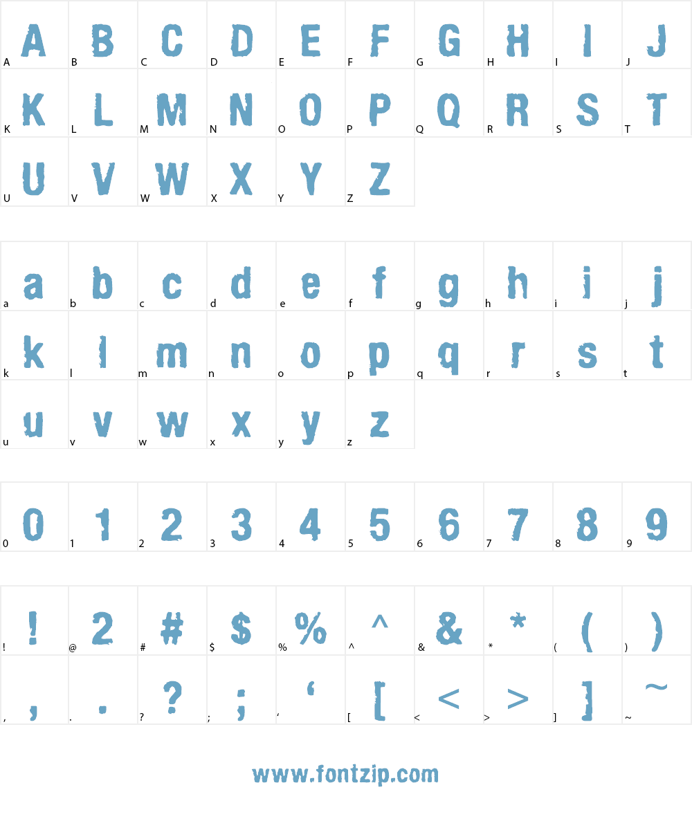 ArmyChalk Font Character