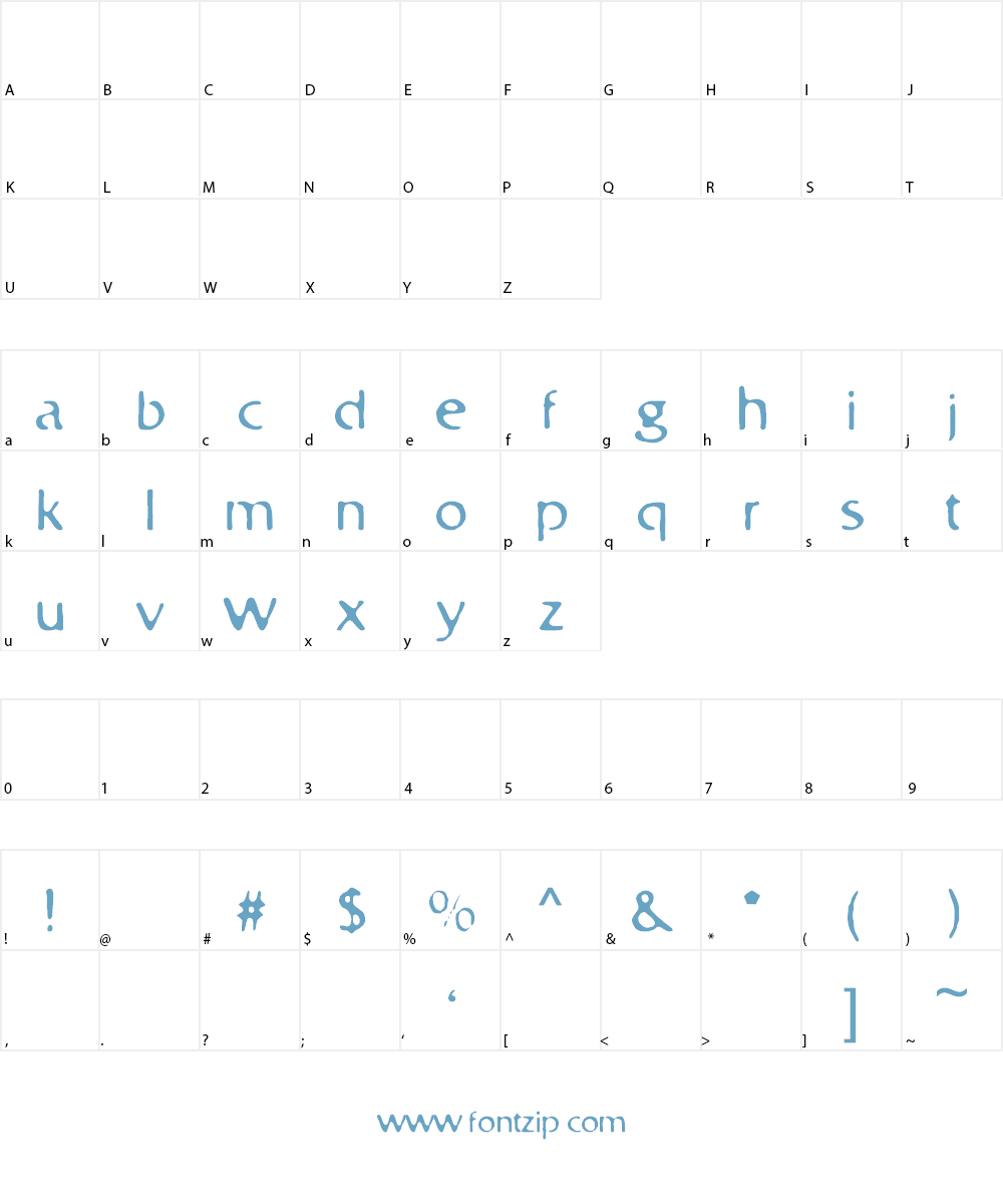 Bastard Font Character