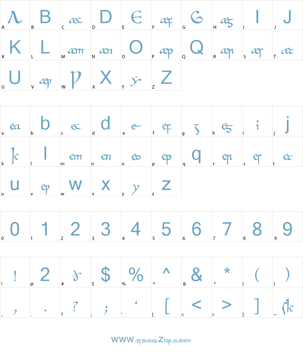 Old English fonts Font Character