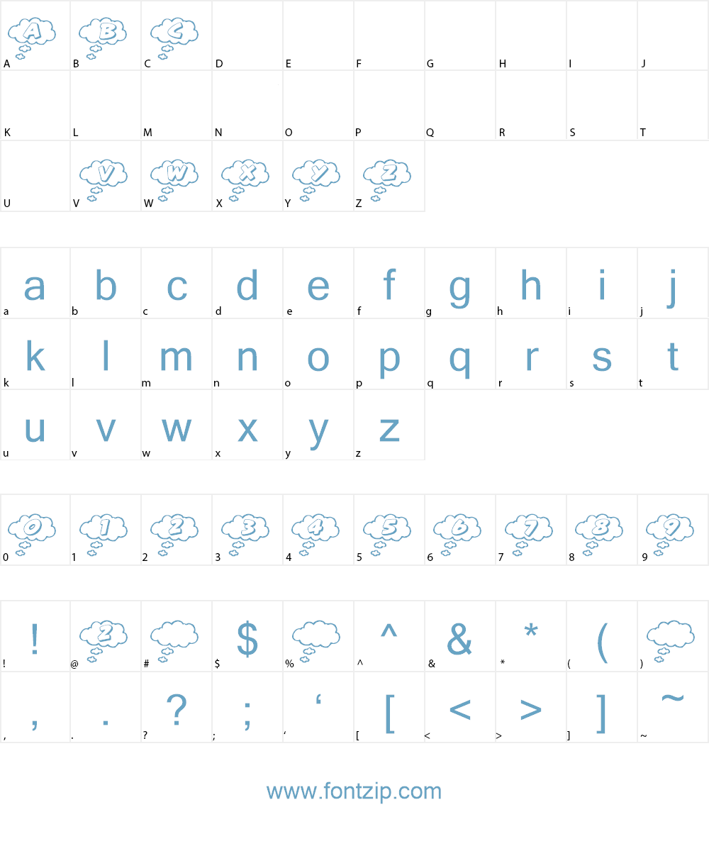 RMCloud Font Character