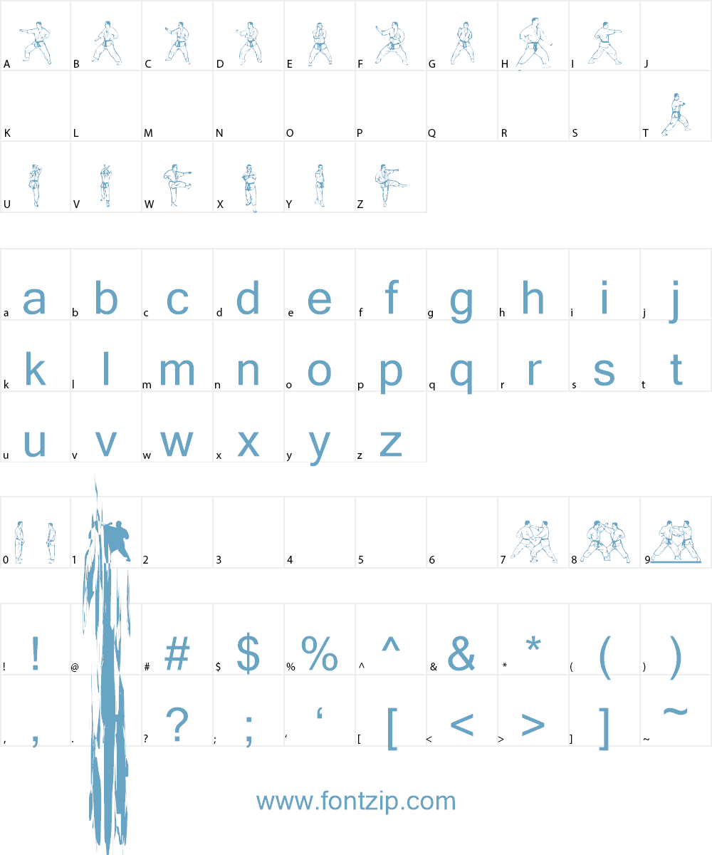 Atewaza Font Character