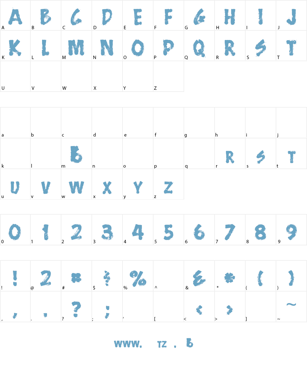 Brush StrokeFast Font Character