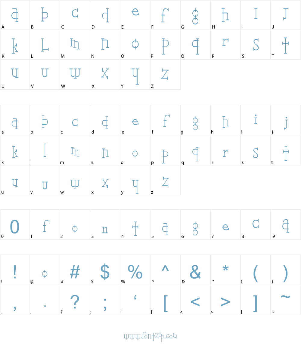 Leger Font Character