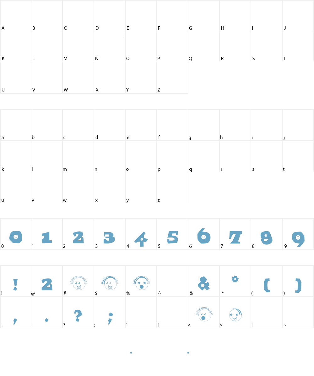 MangaAxt Font Character