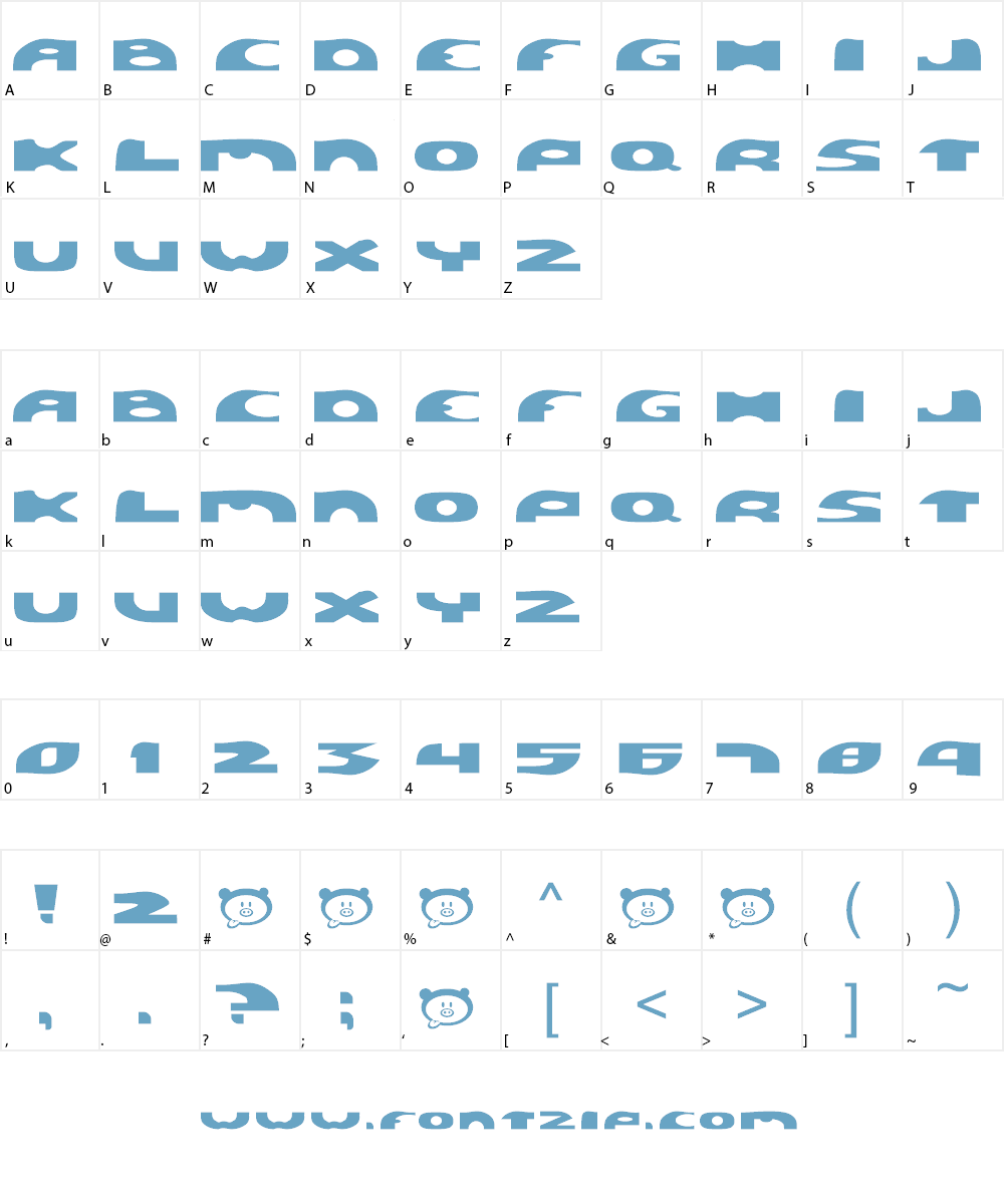 PIGSTY Font Character