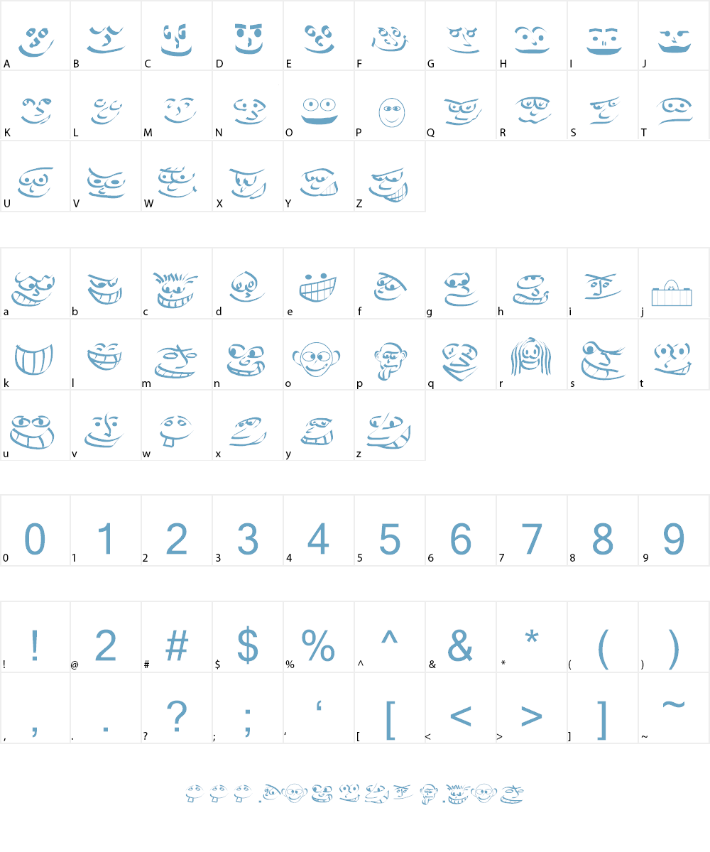 Smiles Font Character