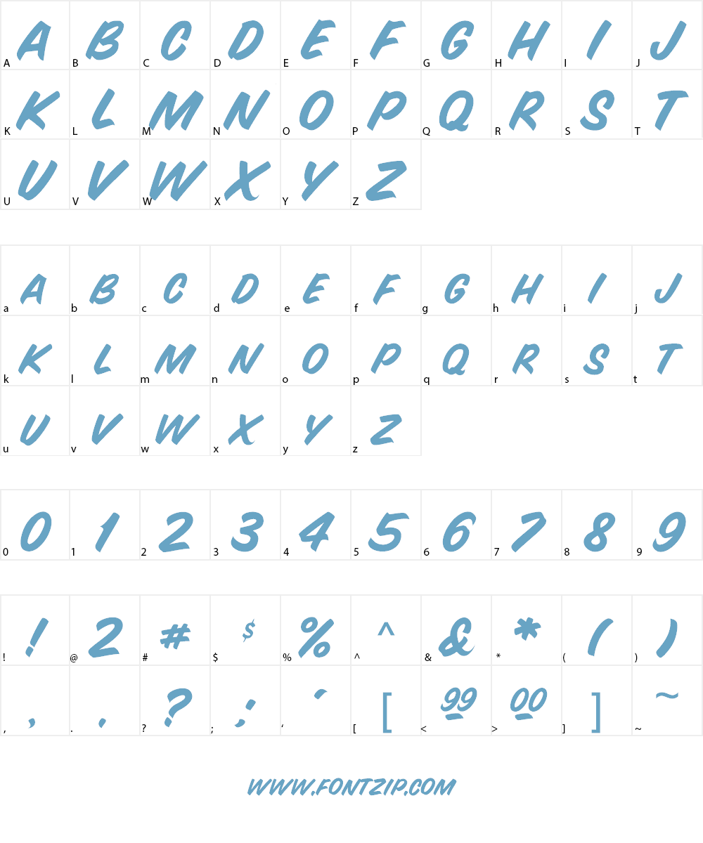 Snyder Speed Brush Font Character