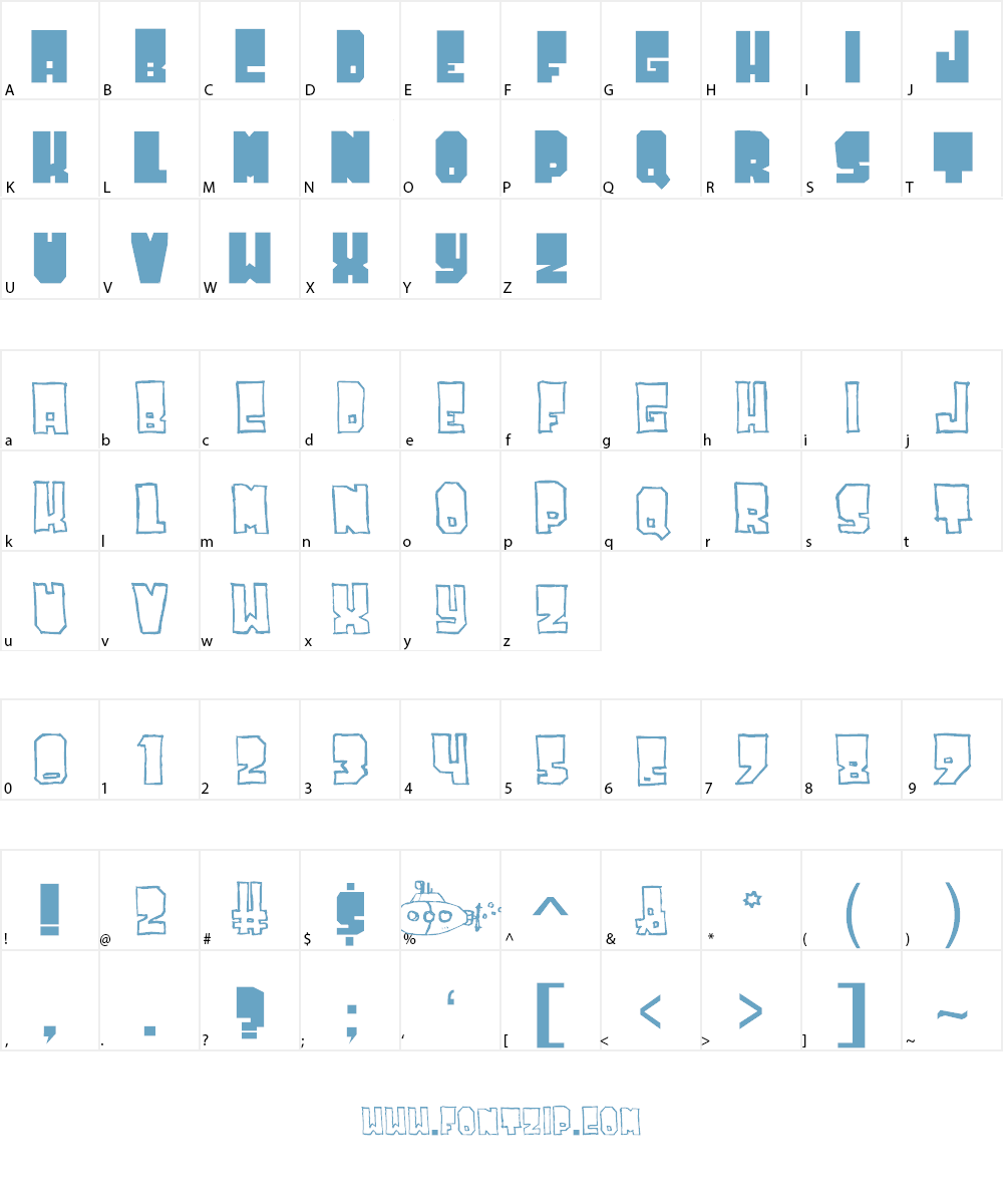 Tuskey-San Font Character